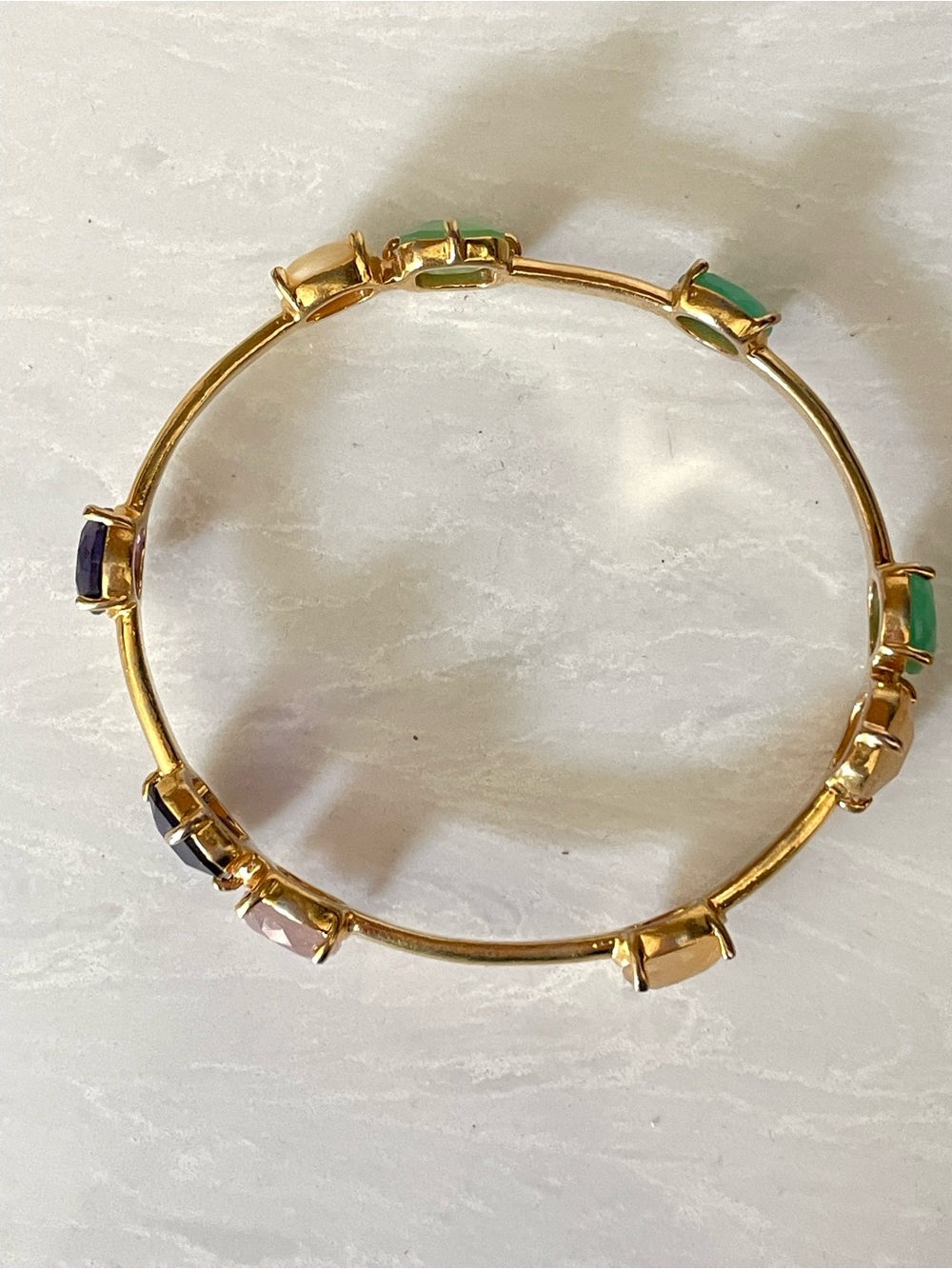 Kate Spade ♠️ Multi Gem Gold Bangle - Picture 3 of 7